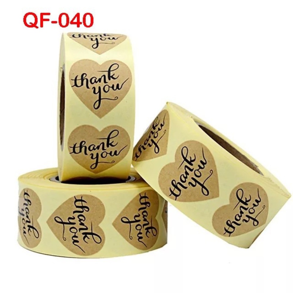 I Inch 500PCS Custom Thank You Label Sticker Roll